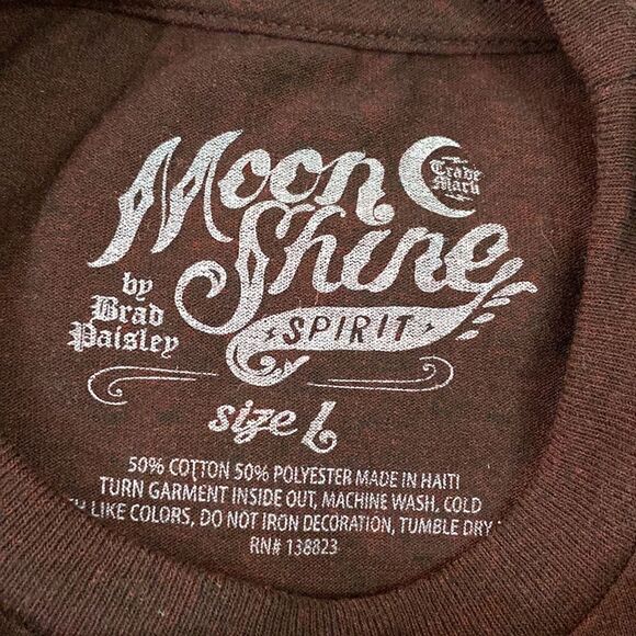 Burgundy white moon shine steer head 50 cotton 50 polyester brand new - Picture 4 of 4
